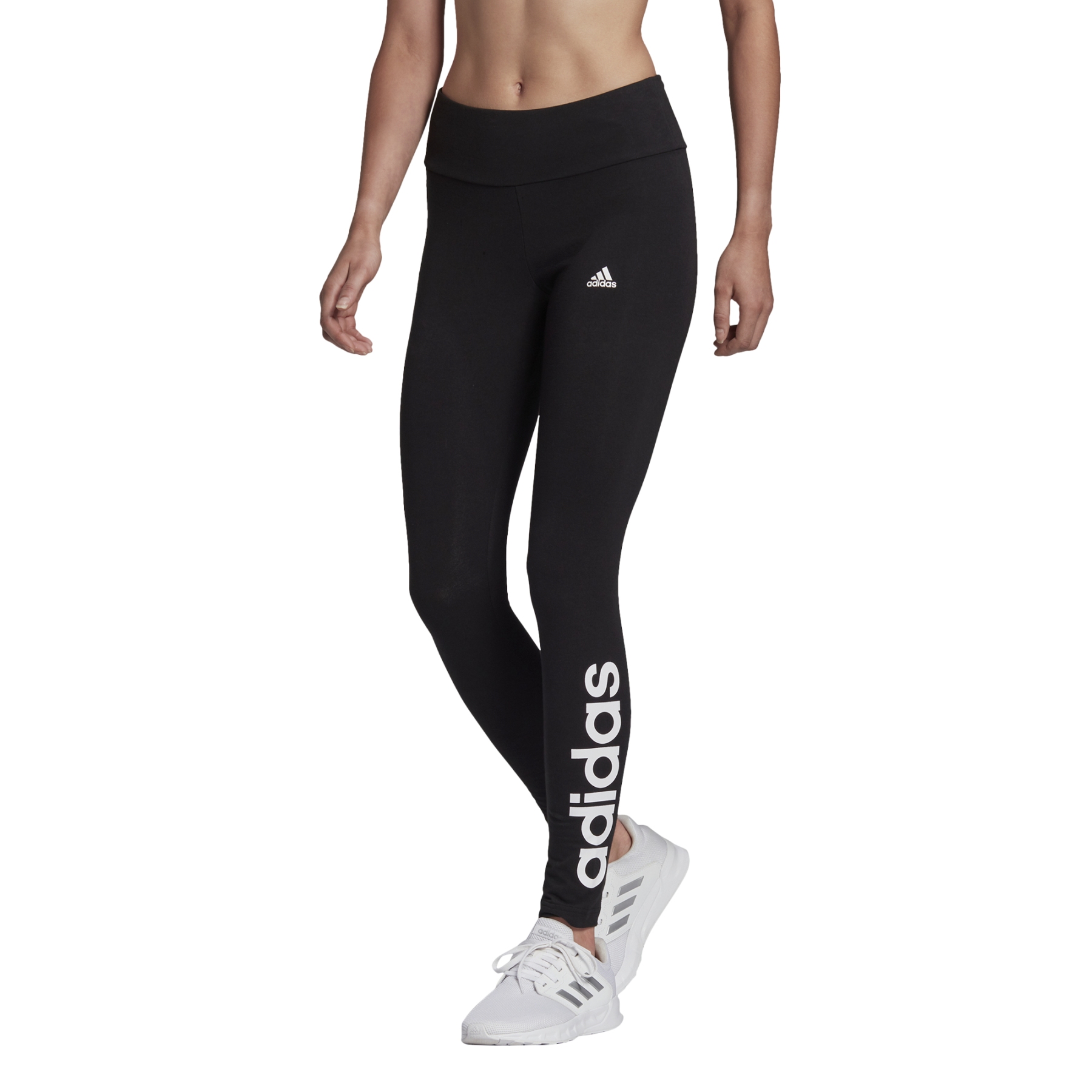 Adidas Women's Essentials High-Waisted Logo Leggings - black/white